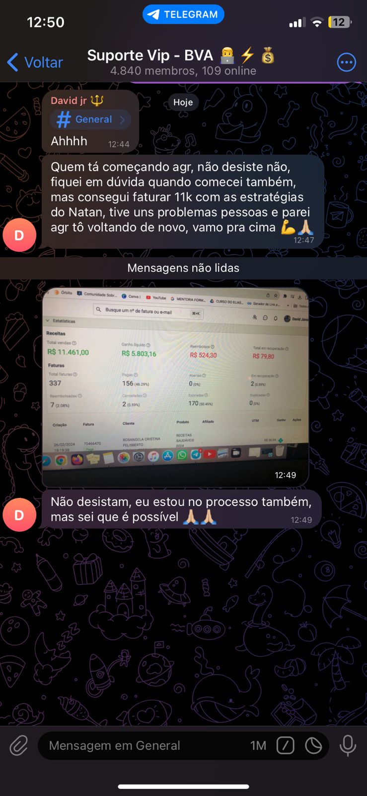 Print de resultado de aluno