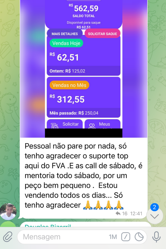 Print de resultado de aluno