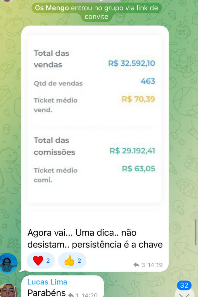 Print de resultado de aluno