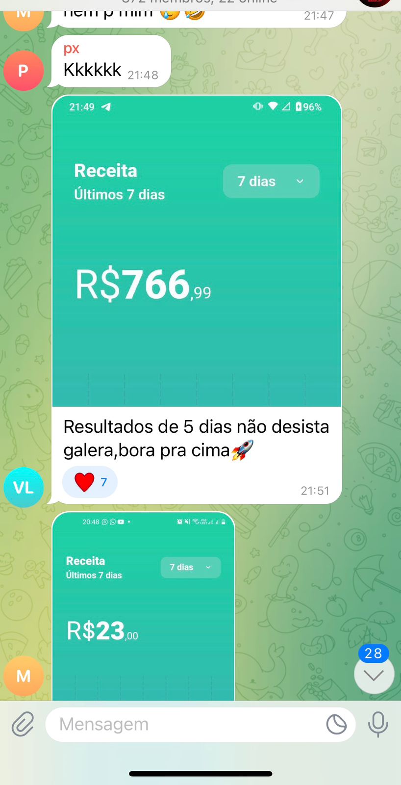 Print de resultado de aluno